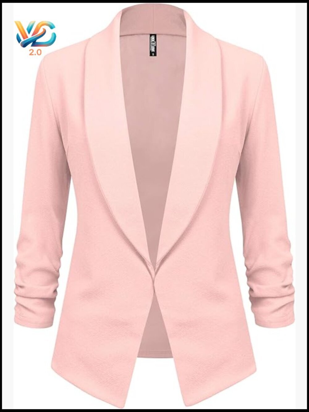 XL 3/4 Sleeve Blazer Cardigan Polyester Spandex Office Work Jacket